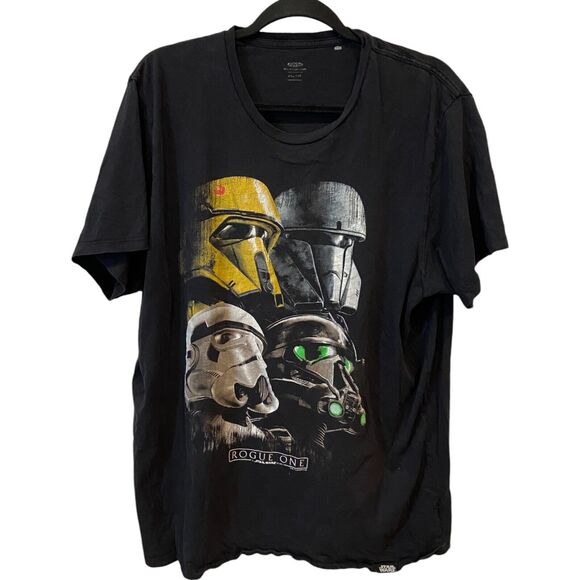 Old Navy Star Wars: Rogue One Mens Shirt XXL Black Round Neck Cotton Graphic Tee - Picture 1 of 6